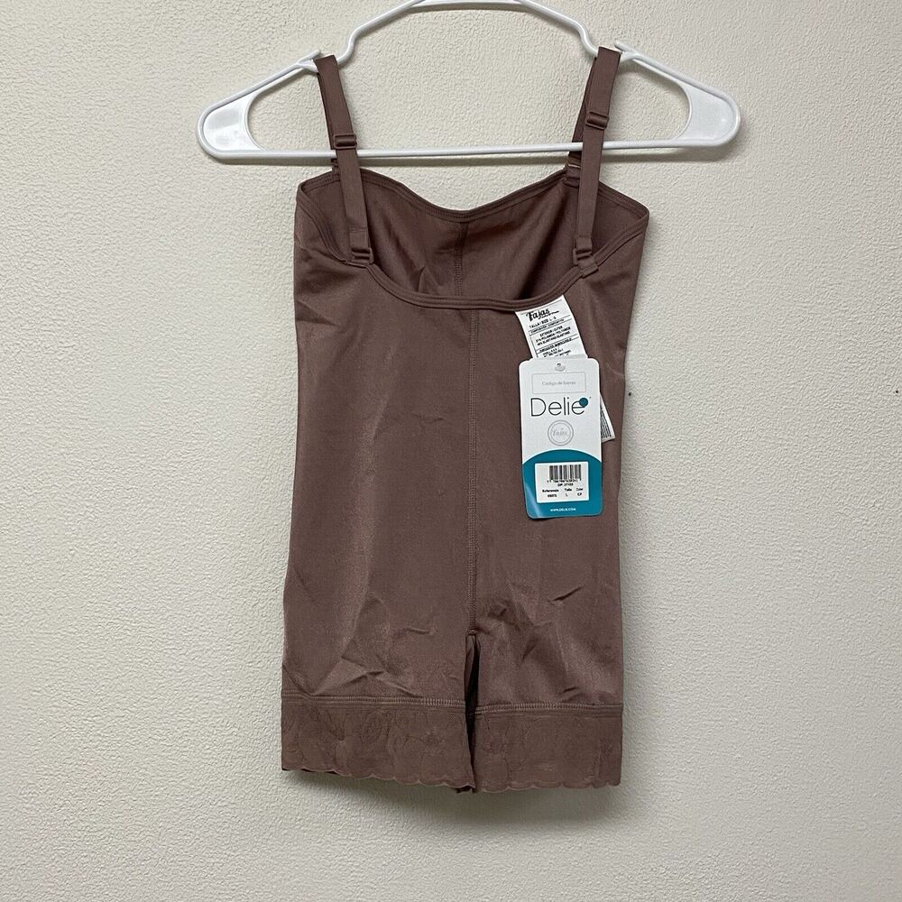 Delis By Fajas MID LEG Allover Shape Wear Compression REF 37105 COCOA Sz Large